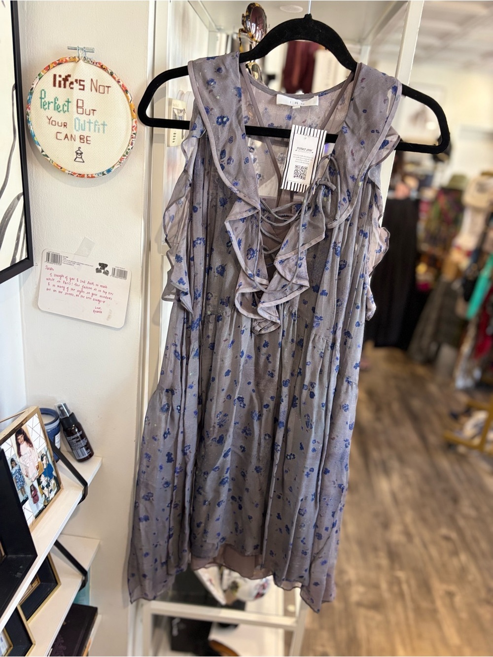 IRO Floral Ruffled Sleeveless Dress